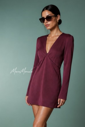 VESTIDO CURTO DECOTE PROFUNDO ANIYE BY 