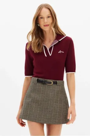 Camisola  De Tricô Gola Polo LANÇA PERFUME 