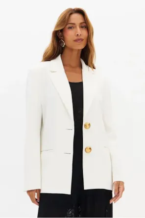 Blazer Oversized de Alfaiataria Com Botões LANÇA PERFUME 