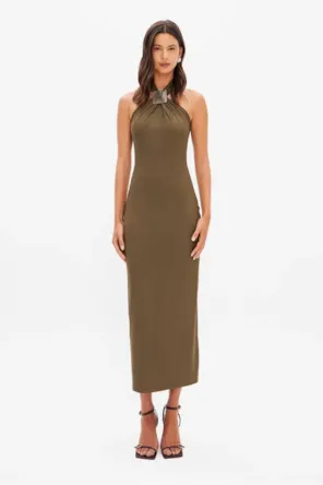   Vestido Super Midi Com Metal LANÇA PERFUME