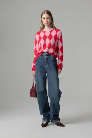 Camisola  de gola redonda com aplicações GAELLE PARIS 