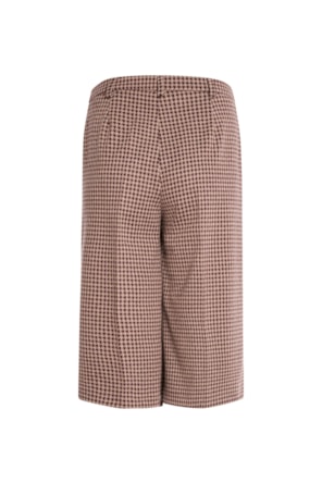 Calça cropped de corte regular confeccionada em tecido pied de poule FRACOMINA 