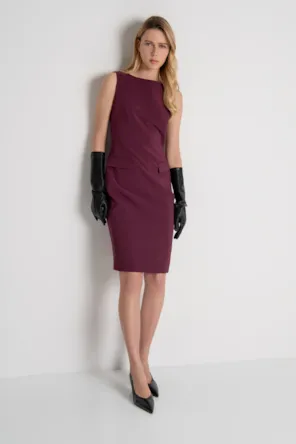 Vestido midi de corte justo confeccionado em tecido elástico FRACOMINA 