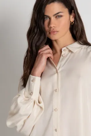 Camisa evasê de viscose FRACOMINA 