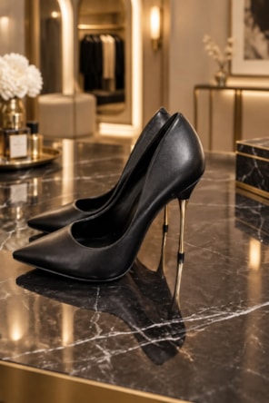 Sapato Scarpin Loretta Salto Fino Couro Verniz Preto CARRANO 