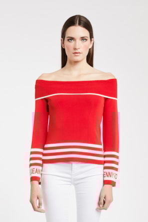 CAMISOLA MALHA RISCAS 