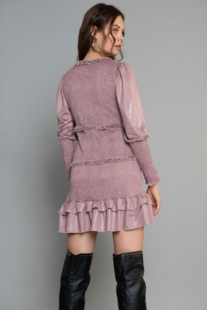 VESTIDO  CURTO FOLHOS 