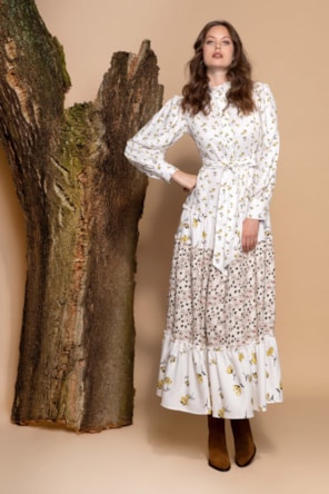 VESTIDO  ESTAMPADO FLORES 