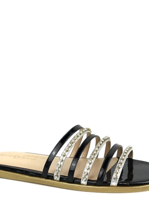 Sandálias Rasas Strass