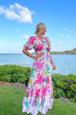 Vestido Longo Flores 