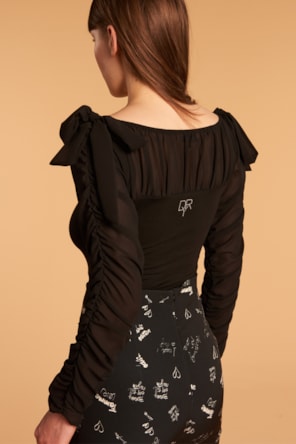 Blusa Manga Folhos 