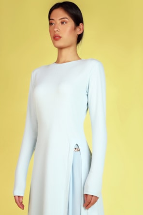 VESTIDO COMPRIDO BABY BLUE