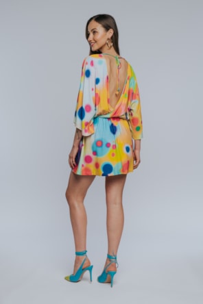 VESTIDO CURTO ESTAMPADO