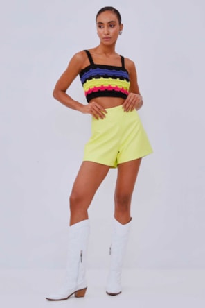 Short Cintura Alta Corset