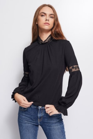 Camisola Gola Renda 