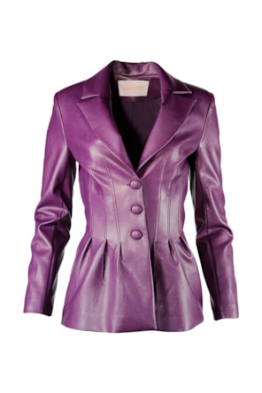 BLAZER CRUZADO COM EFEITO PELE