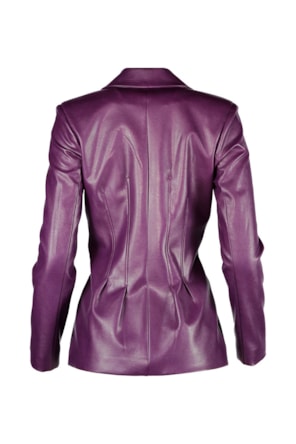 BLAZER CRUZADO COM EFEITO PELE