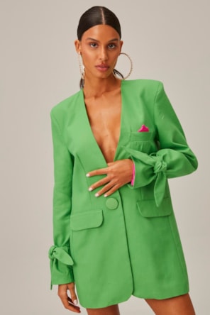 Blazer Com Lenço Verde