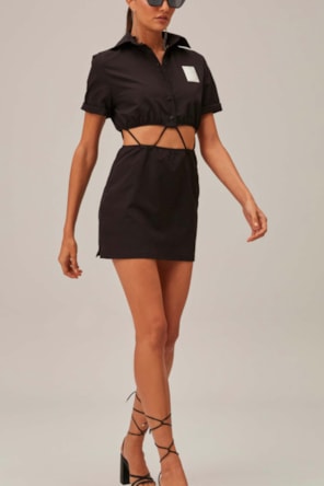 Vestido Tiras Preto 