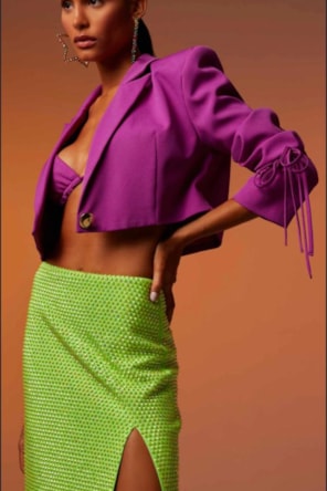 BLAZER LISO CURTO PINK 