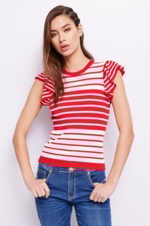 CAMISOLA MALHA RISCAS 