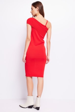VESTIDO MALHA ALÇA LADO 