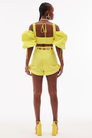 TOP AMARANTE AMARELO 