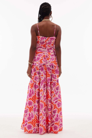 VESTIDO COMPRIDO  AMARANTE FLORAL