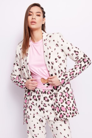 BLAZER ANIMAL PRINT PINK