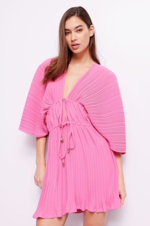 VESTIDO PLISSADO CURTO 