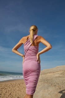 VESTIDO MIDI FRANZIDO