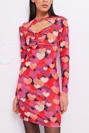 VESTIDO CORAÇÕES CURTO