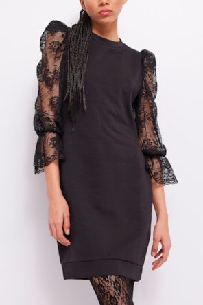 VESTIDO MANGA RENDA 