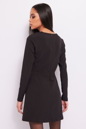 VESTIDO ATILHOS PRETO 
