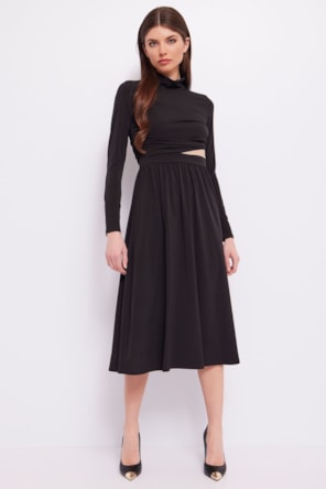 VESTIDO FLUIDO PRETO 