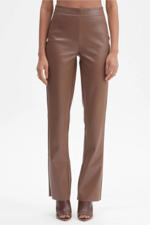 CALÇAS ECOPELE BOOT CUT CINTURA ALTA  
