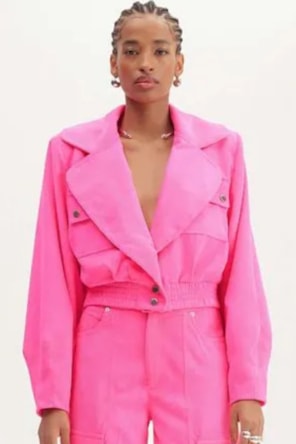 BOMBER CURTO COM BOLSOS