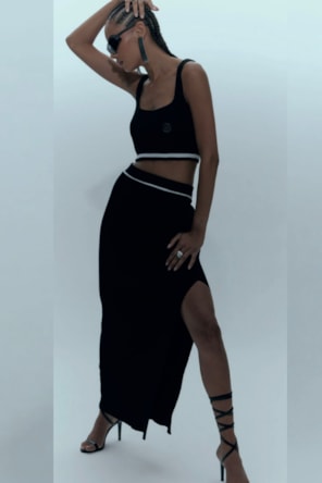 TOP BRANCO E PRETO 