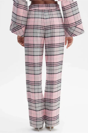 CALÇAS TARTAN  ROSA