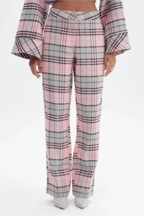 CALÇAS TARTAN  ROSA