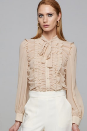 BLUSA BEGE FOLHOS 
