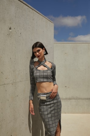 SAIA MIDI EM MALHA JACQUARD