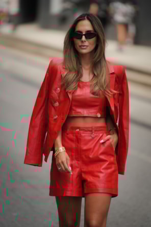 BLAZER JUSTO CRUZADO LEATHER COLLECTION