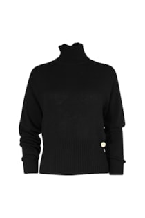 CAMISOLA DE MALHA SUAVE COM GOLA ALTA