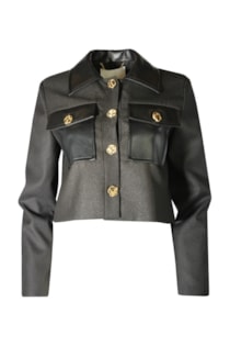 CASACO CROPPED COM BOLSO