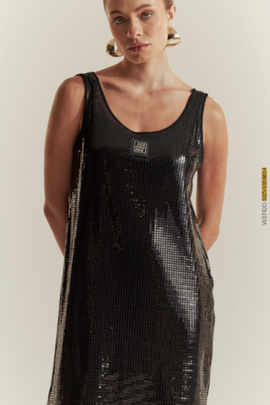 VESTIDO CURTO DE ALÇAS PRETO
