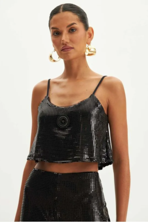 TOP LANTEJOULAS PRETO 