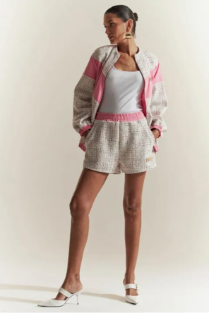 CALÇÕES TWEED PINK