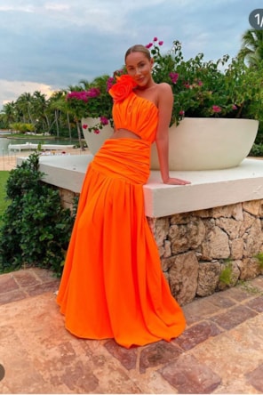 VESTIDO LONGO LARANJA 