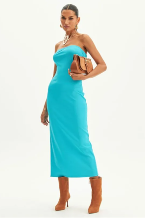 VESTIDO MIDI TOMARA QUE CAIA